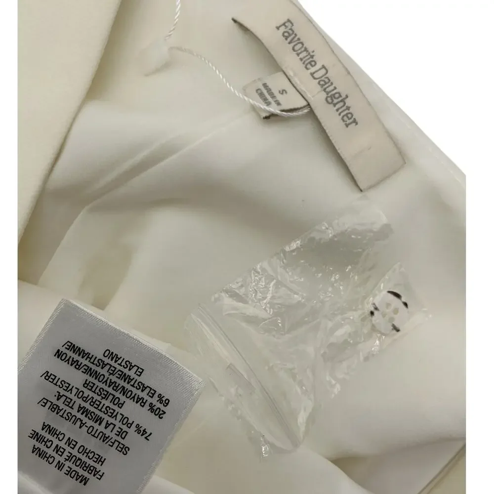 Favorite Daughter Tailored Cream Button Front Vest Size S - Picture 4 of 4